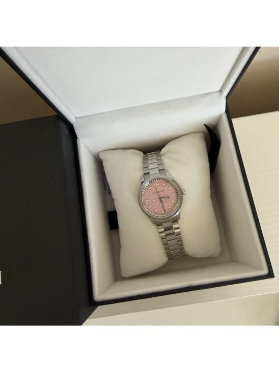 NEW GUCCI G-Timeless 32 MM AUTO Pink Dial SS Women\'s Watch main image 4